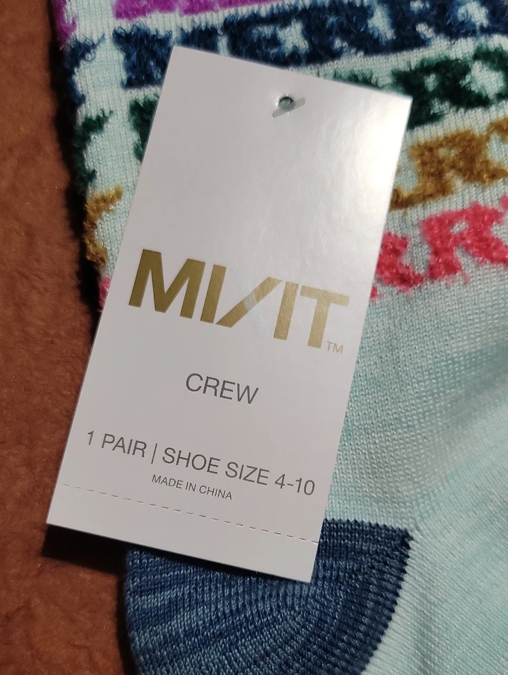 Light Blue Crew Socks 